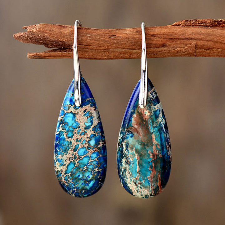 Boucles d'oreilles en cristal de guérison Emperor Stone