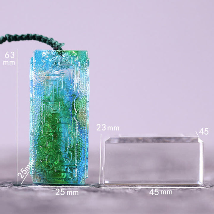 Pièce d'art en cristal Liuli faite à la main Feng Shui Décoration de bureau à domicile - image 10