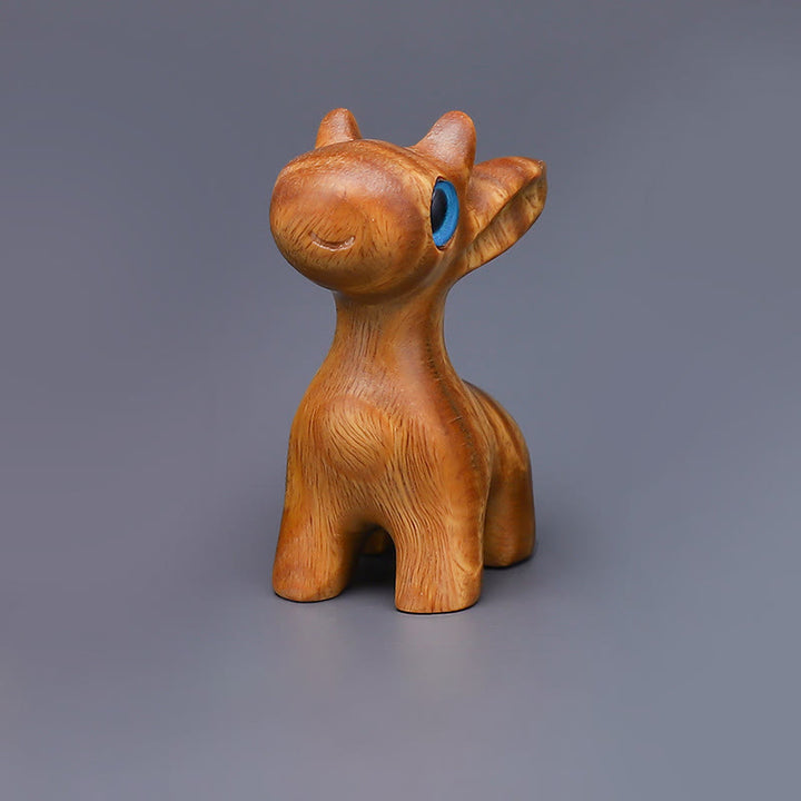 Buddha Stones Thuja Sutchuenensis Bois de santal vert Buis Mini Animal mignon Lapin Chat Cerf Baleine Prospérité Téléphone Décorations suspendues - Décoration de cerf en bois de santal vert - image 7