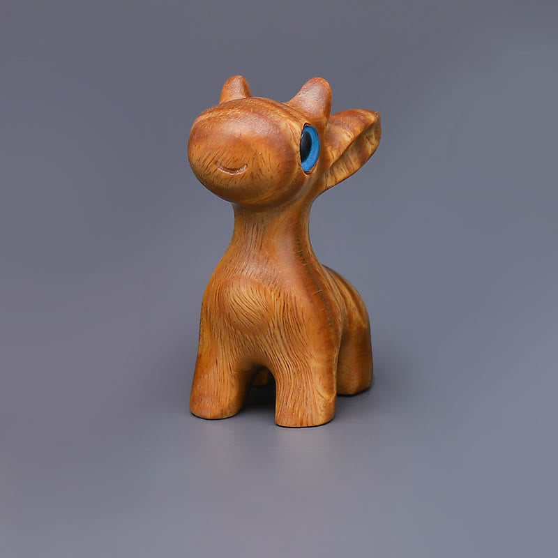 Buddha Stones Thuja Sutchuenensis Bois de santal vert Buis Mini Animal mignon Lapin Chat Cerf Baleine Prospérité Téléphone Décorations suspendues - Décoration de cerf en bois de santal vert - image 6