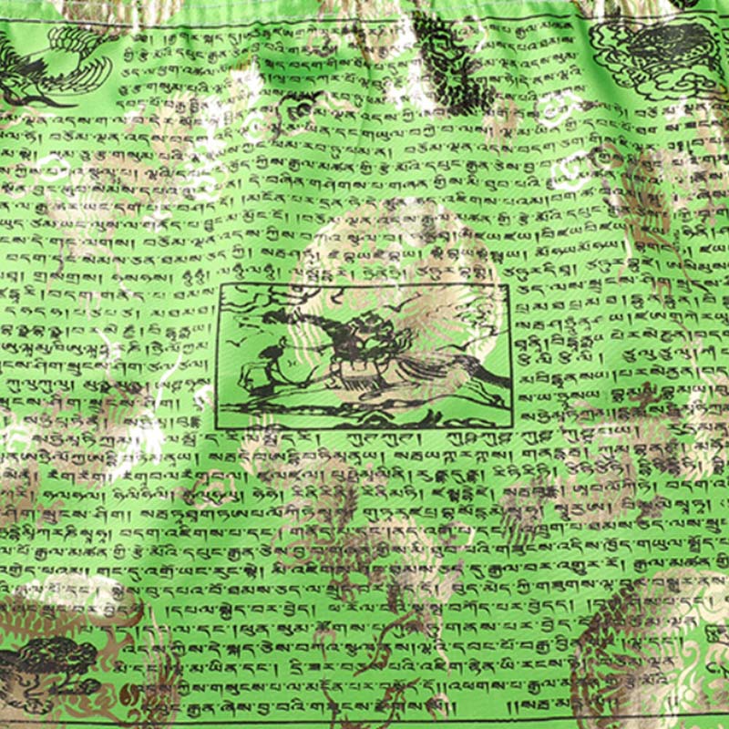 Drapeaux de prière décoratifs d'extérieur, motif dragon et cheval du vent tibétain à 5 couleurs, lot de 20. - image 7