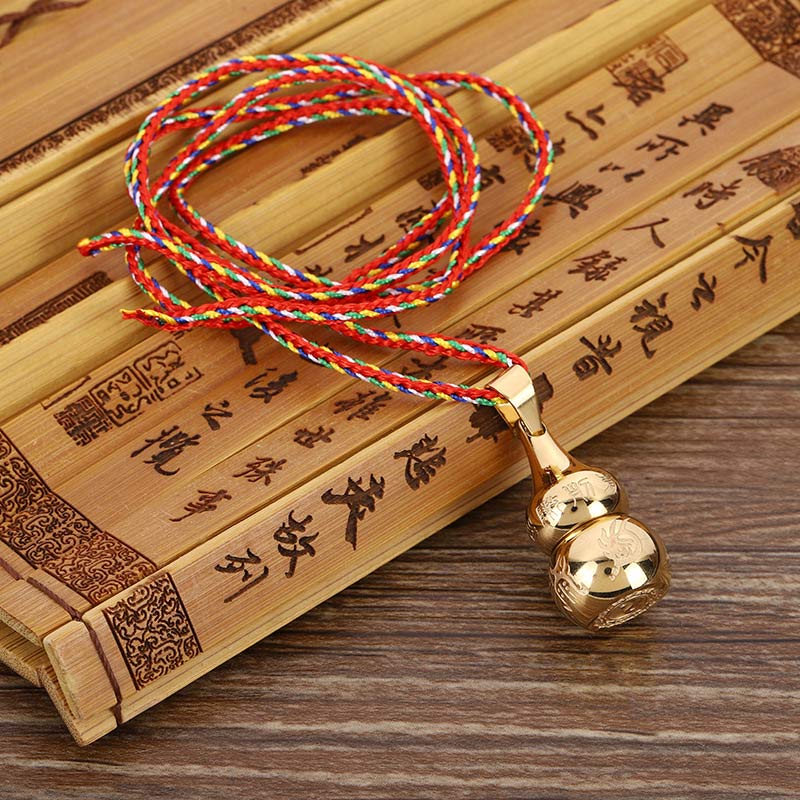 Collier pendentif en acier titane avec Buddha Stones et symbole tibétain Yin Yang - Cordon doré et coloré - image 1
