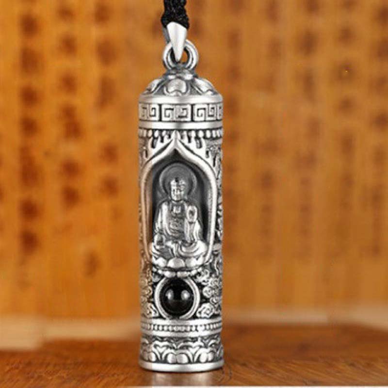 Collier avec pendentif de prospérité et projection de Bouddha du zodiaque chinois - Chèvre/Singe - image 16