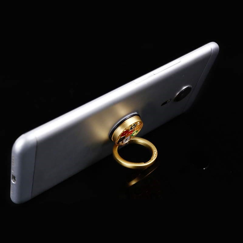 Support de téléphone tibétain Om Mani Padme Hum Peace Ring Support de téléphone universel Décorations