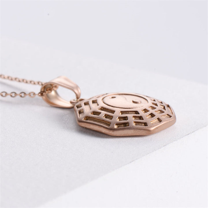 Collier pendentif en acier titane Bagua Yin Yang Balance - image 11
