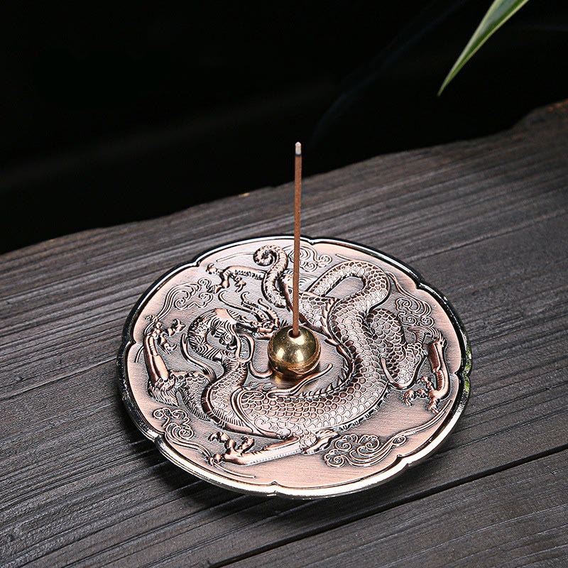 Brûleur Buddha Stones et dragon de bon augure