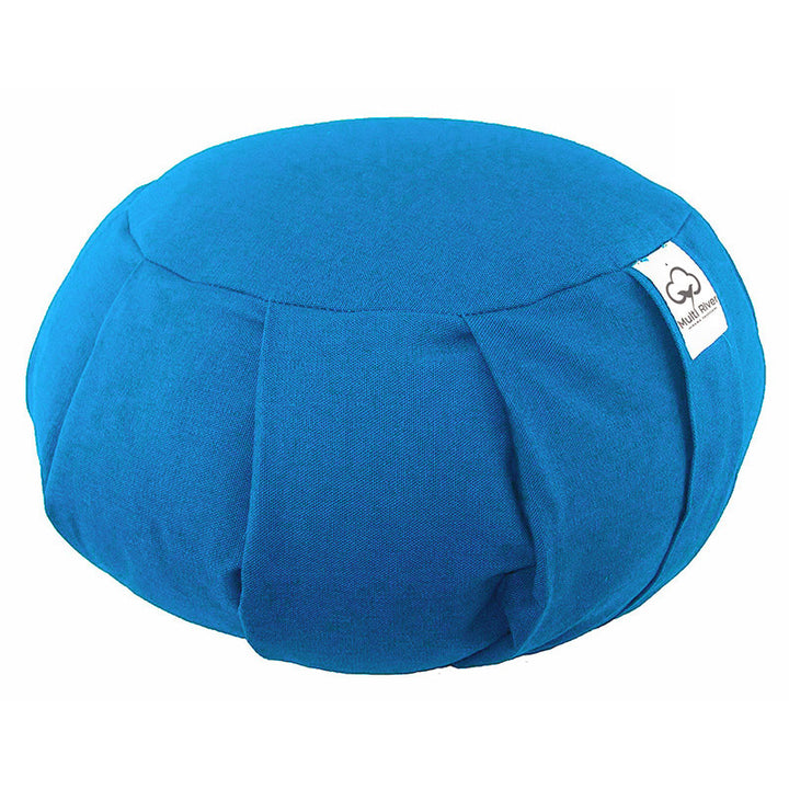 Buddha Stones Coussin de méditation en cosses de sarrasin et coton, décoration intérieure - 36 cm x 15 cm - Bleu ciel - image 8