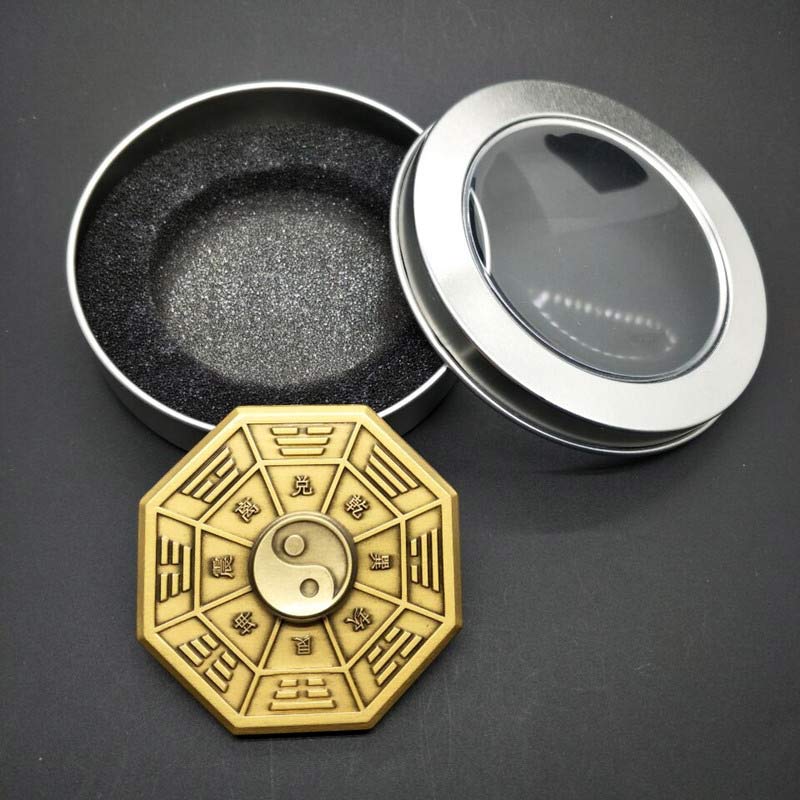 Buddha Stones Fidget Spinner Bénédiction Tai Chi Doigt Main Spinner Décoration - Or - image 2