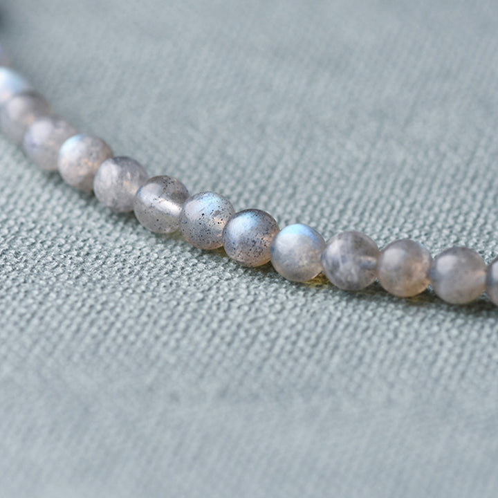 Bracelet apaisant et positif en Buddha Stones, pierre de lune, lazurite et lapis-lazuli - image 14