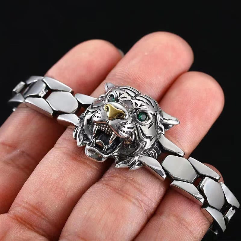 Bracelet de guérison en forme de tête de tigre Buddha Stones