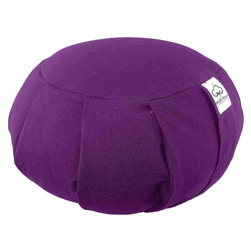 Buddha Stones Coussin de méditation en cosses de sarrasin et coton, décoration intérieure - 36 cm x 15 cm - Violet - image 3
