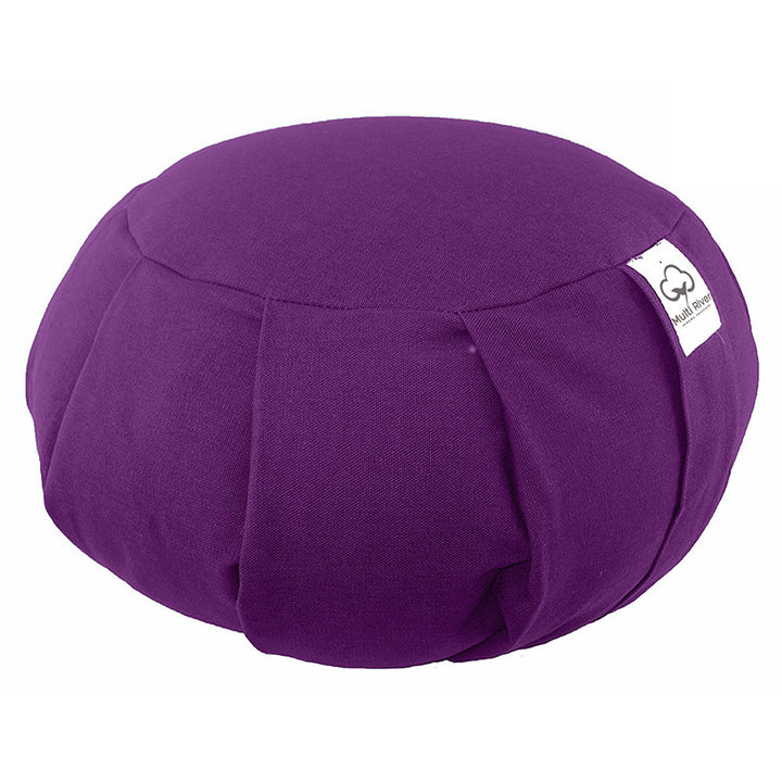 Buddha Stones Coussin de méditation en cosses de sarrasin et coton, décoration intérieure - 36 cm x 15 cm - Violet - image 3