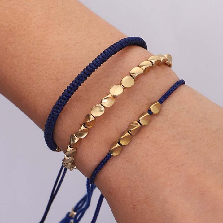 Ensemble de 3 bracelets tibétains en Buddha Stones avec protection et chance