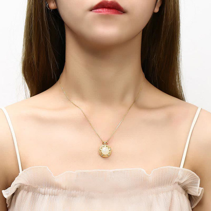 Collier pendentif en argent sterling 925 avec calcédoine verte et jade blanc Hetian