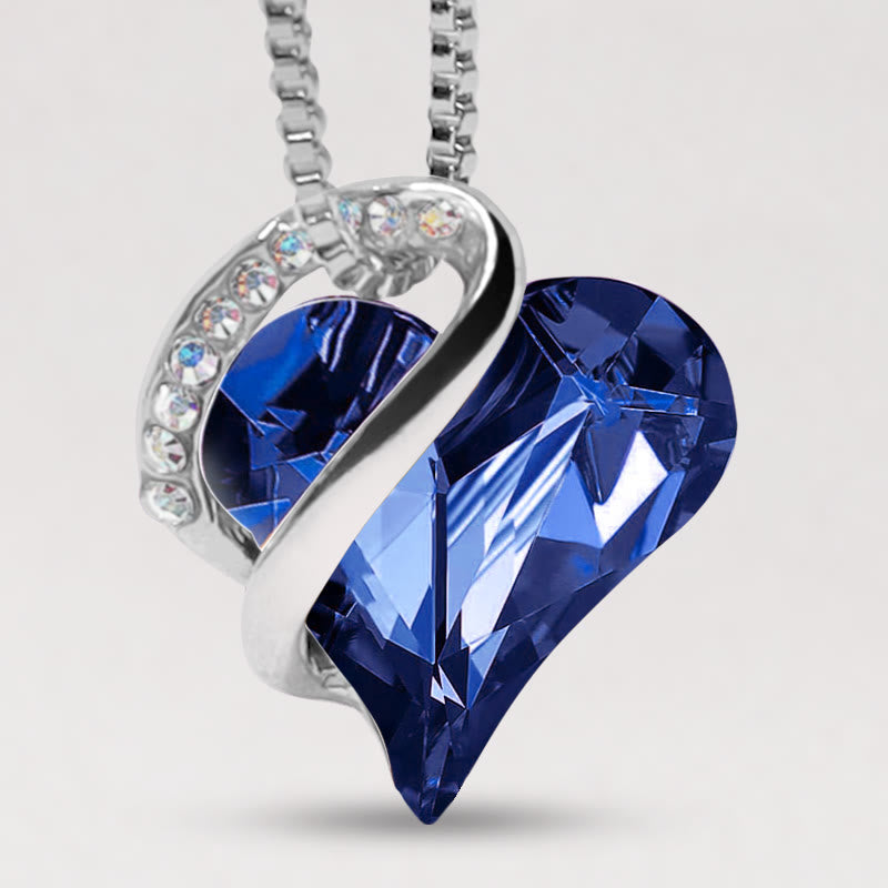 Collier pendentif énergie de guérison pierre de naissance coeur amour Buddha Stones - 03 mars et décembre - Bleu saphir clair - image 11