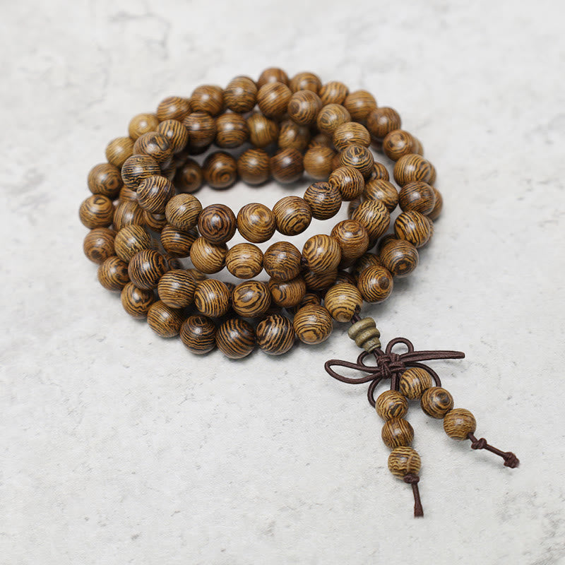 Bracelet Mala 108 Buddha Stones Prière Méditation Bois de Santal Élastique - image 14