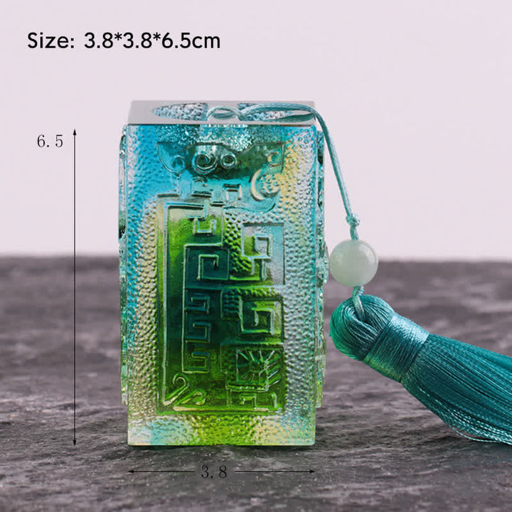 Pièce d'art en cristal Liuli faite à la main Feng Shui Décoration de bureau à domicile - Grand - Sans base en cristal - image 12