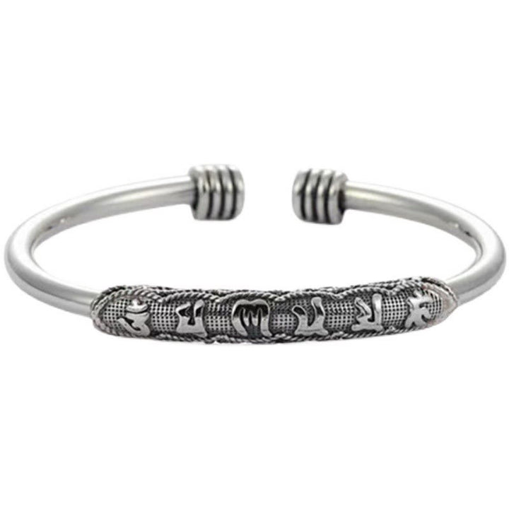 Bracelet manchette gravé Buddha Stones Om Mani Padme Hum
