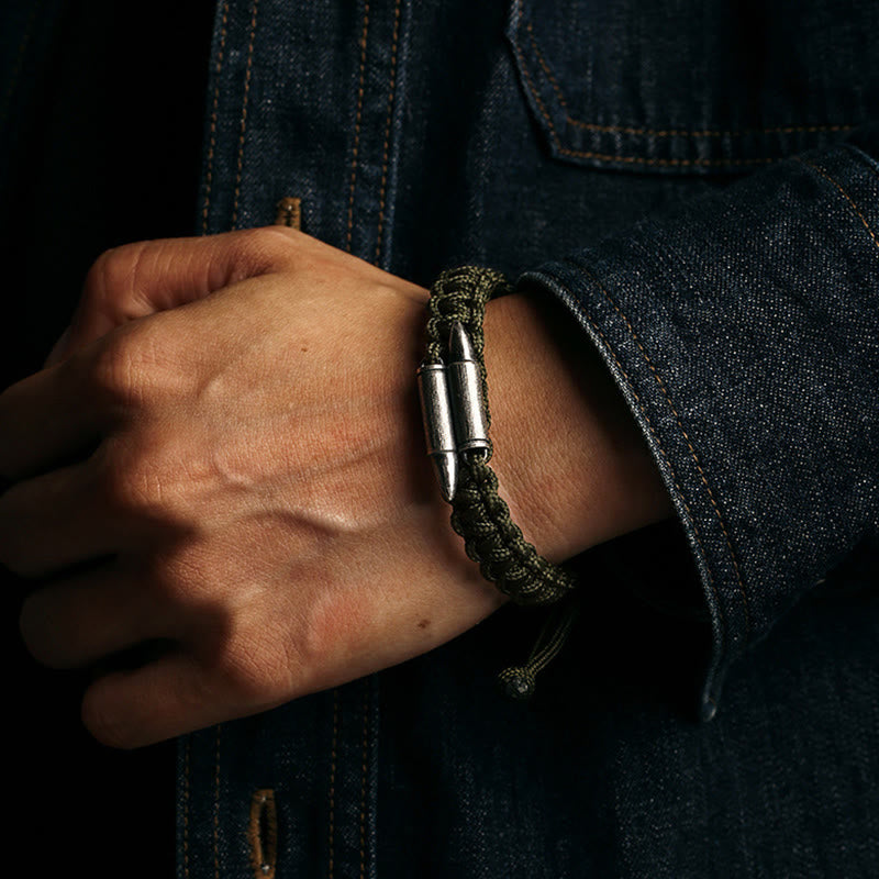Bracelet en corde tressée en argent sterling 925 avec motif de balle de Buddha Stones