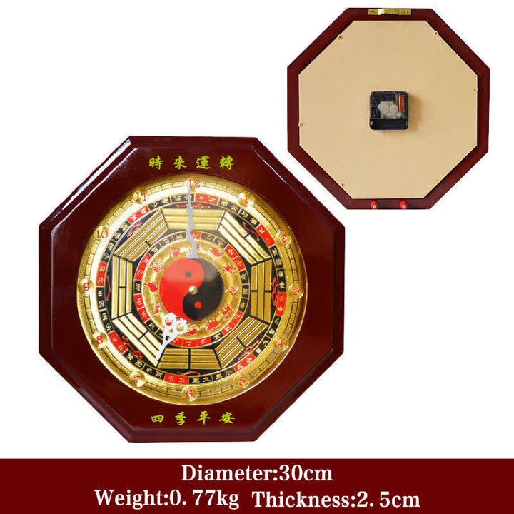 Horloge murale Feng Shui Bagua Map Balance Energy Map