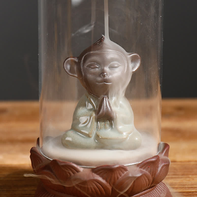 Fontaine à fumée à reflux en argile violette Wukong Monkey King pour pare-brise et décoration