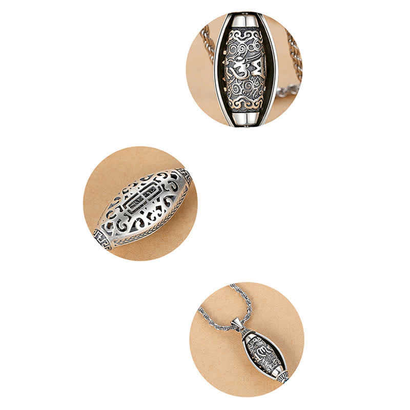 Collier de protection avec pendentif rotatif en Buddha Stones du Tibet Om Mani Padme Hum - image 7