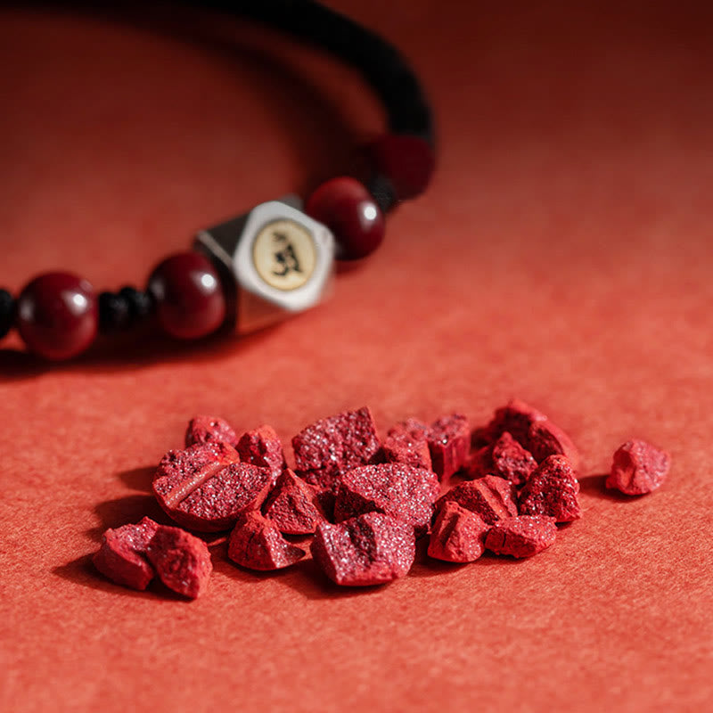 Bracelet en argent sterling 925 et cinabre, symbole du zodiaque chinois, Buddha Stones et symbole de calme. - image 28