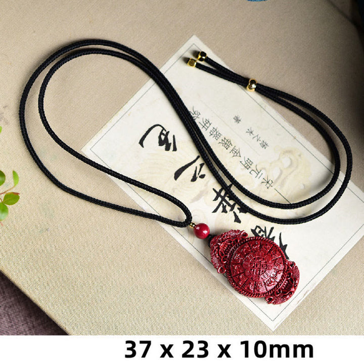 Collier pendentif en Buddha Stones rieur Yin Yang zodiaque chinois gourde cinabre naturel bénédiction - image 20