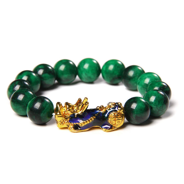 Bracelet de protection d'abondance en jade Pixiu Buddha Stones