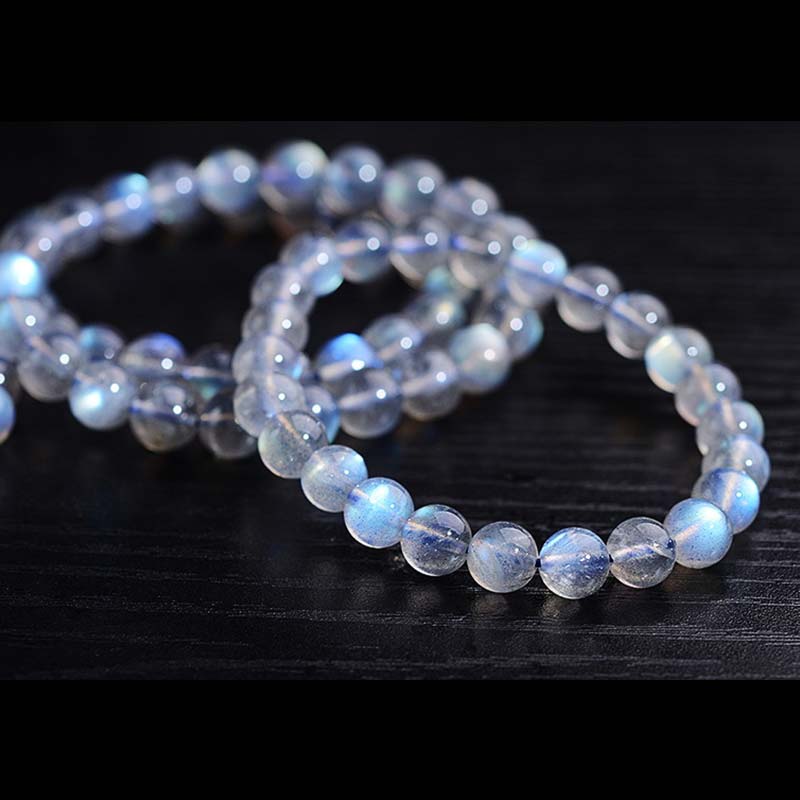 Bracelet de perles de guérison en pierre de lune naturelle Buddha Stones - image 9