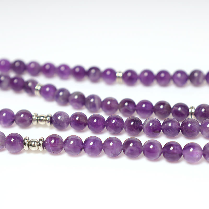 Bracelet Mala Purification Améthyste Naturelle Buddha Stones