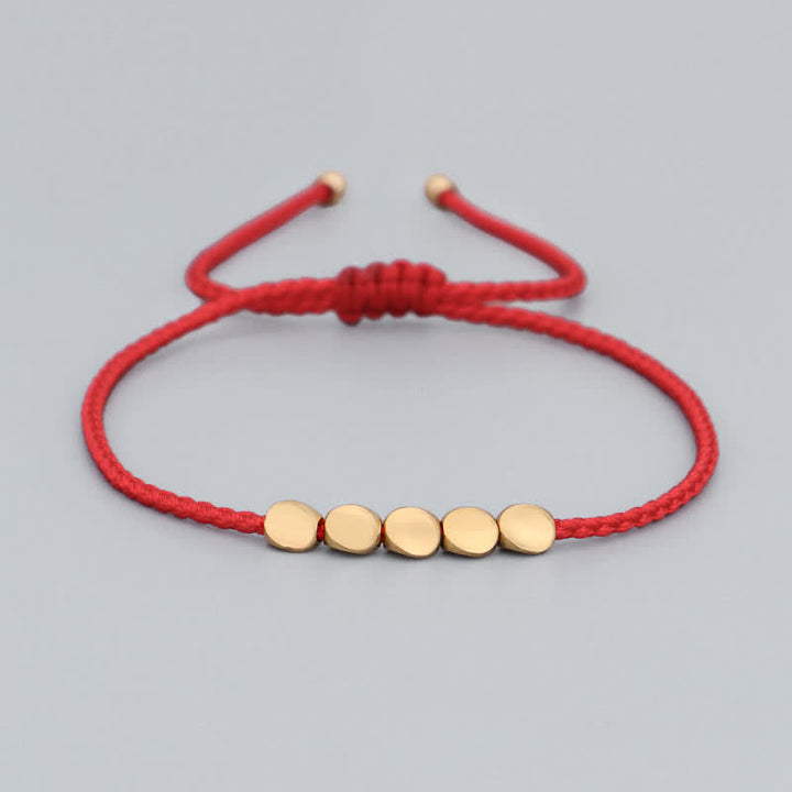 Bracelet porte-bonheur Feng Shui en fil rouge Buddha Stones