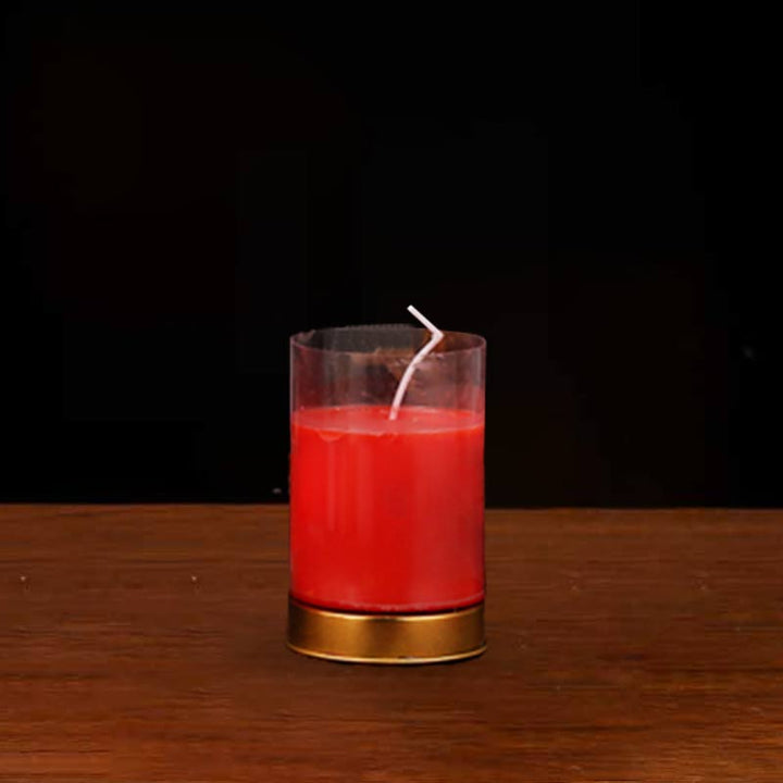 Bougie d'autel de prière de méditation Objets d'utilisation pour rituels de temple bouddhiste - Rouge - Petit (1 jour) - image 8