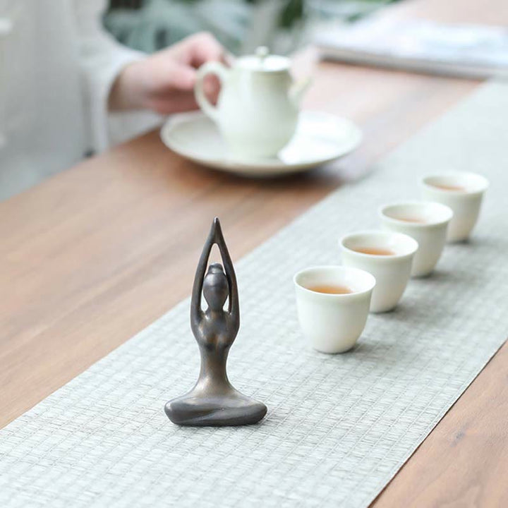 Exercice de méditation de yoga abstrait Céramique Figurine spirituelle Sculpture Décoration - image 14