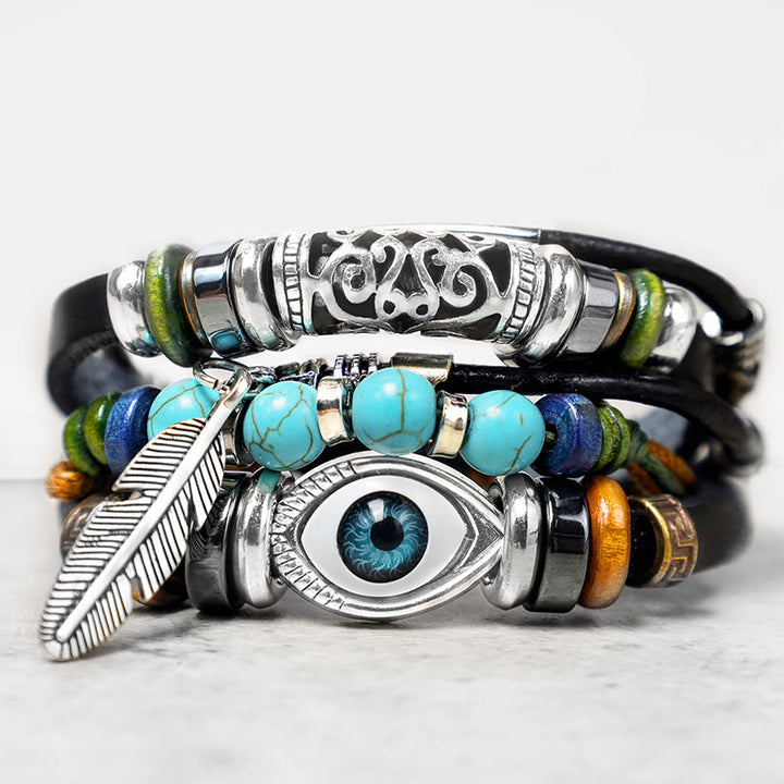 Bracelet de purification du mauvais œil en turquoise tibétain Buddha Stones - Turquoise - image 0
