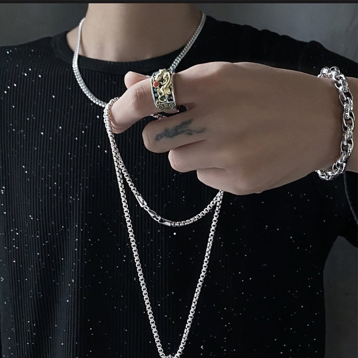 Bague de protection en argent sterling 925 Buddha Stones et agate rouge turquoise PiXiu Abacus - image 4