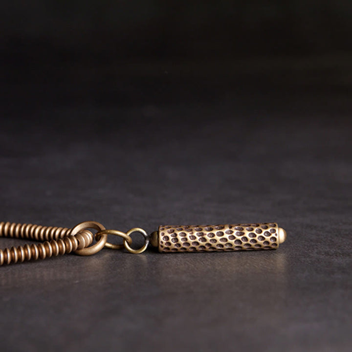 Bracelet de guérison multicouche en Buddha Stones, roches de lave vintage, laiton et cuivre - image 6