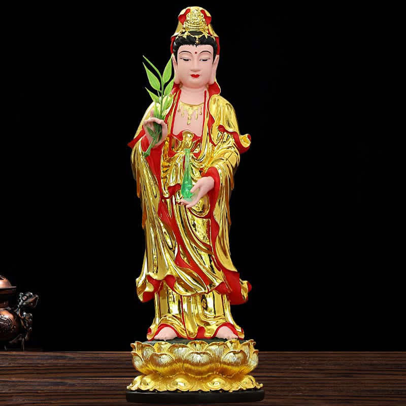 Figurine de Bodhisattva Avalokitesvara de Chenrezig Statue en résine Harmony Décoration de la maison - image 2