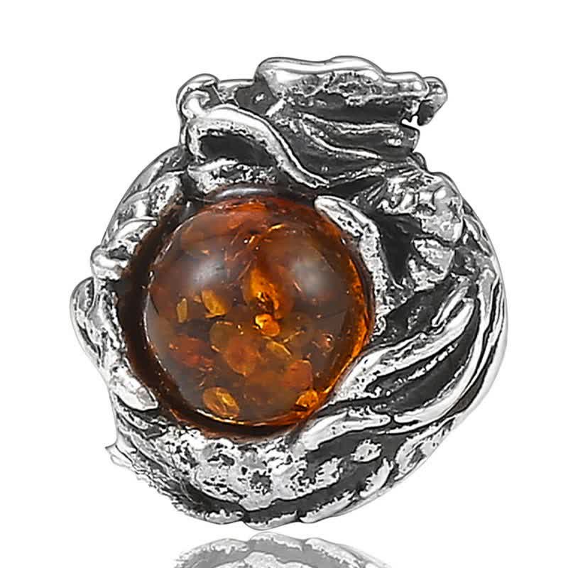 Buddha Stones et ambre naturel, protection du succès du dragon