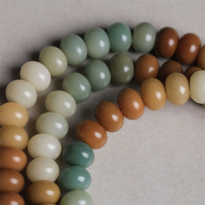 Bracelet de paix gravé à la main Buddha Stones 108 perles Mala dégradées Bodhi Seed Bouddha - image 4