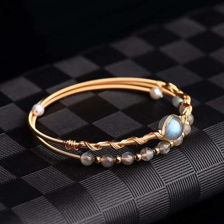 Bracelet de guérison et d'amour en pierre de lune Buddha Stones