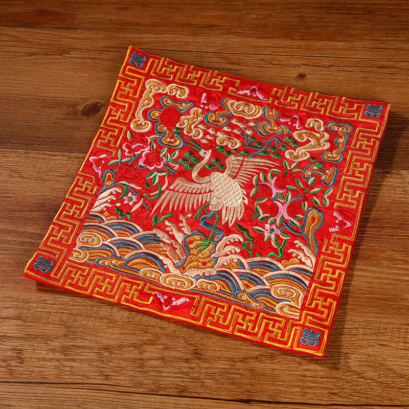 Buddha Stones Pierres Grue Phénix Dragon Kirin Dessous de verre carré Kung Fu
