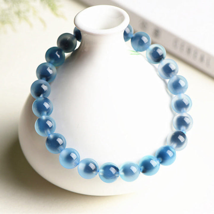 Bracelet de perles en agate naturelle colorée de Buddha Stones Harmony Strength