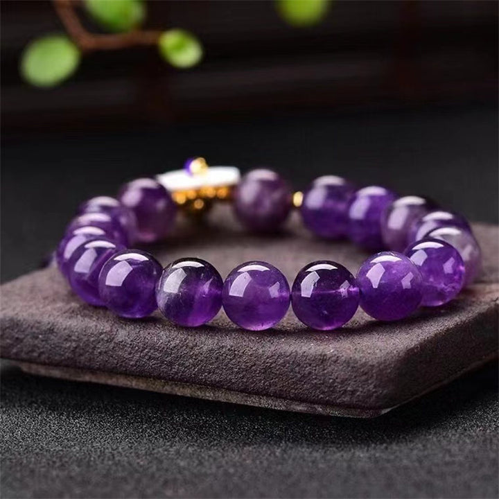 Bracelet de guérison spirituelle en cristal d'améthyste naturelle Buddha Stones