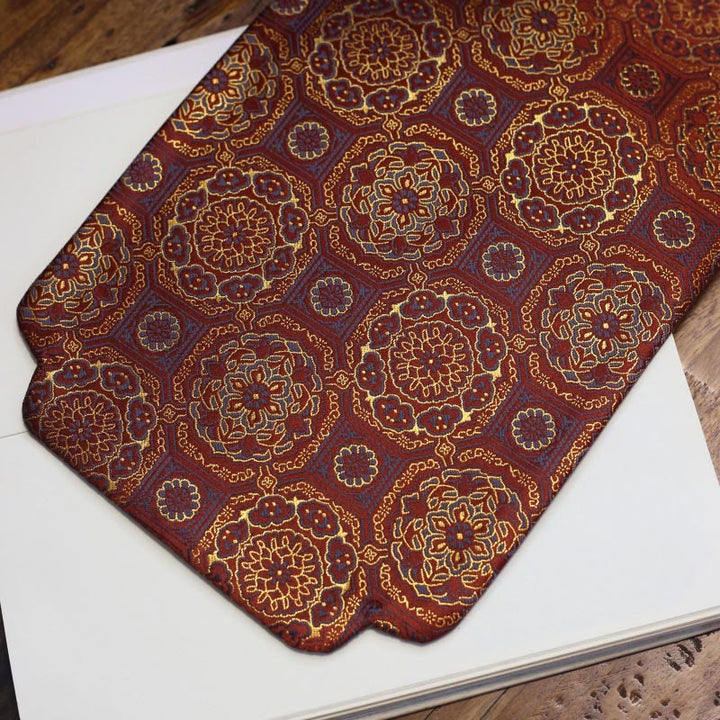 Dessous de verre élégant à motif de brocart floral pour tasse à thé