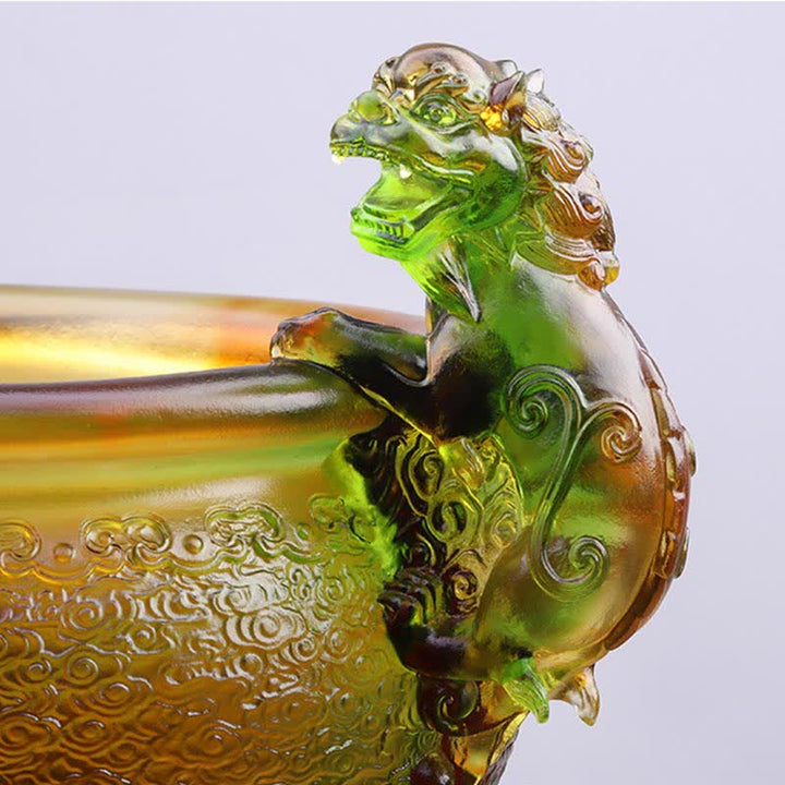 Bol au trésor en cristal PiXiu de Liuli fait à la main, pièce d'art pour décoration de la maison - image 5