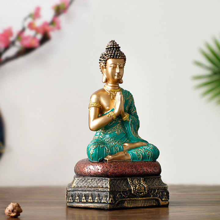 Buddha Stones Statue de Bouddha de la Compassion en Résine Décoration