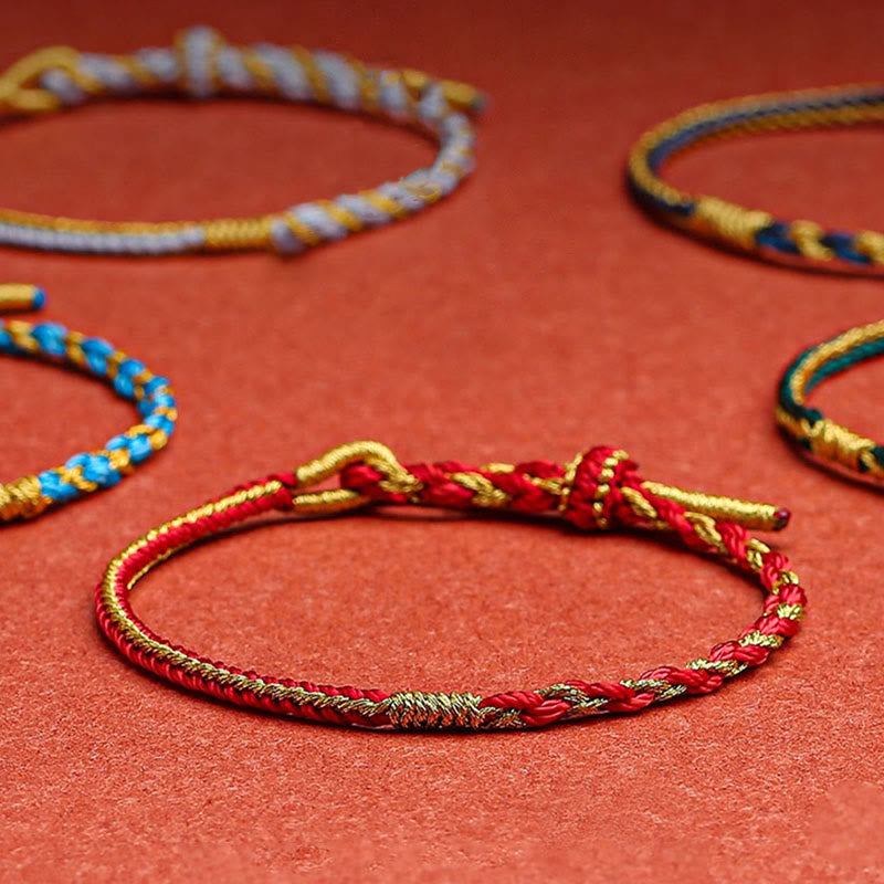 Bracelet tressé en Buddha Stones fait à la main avec symbole du zodiaque chinois, lapin, coq, rat, cheval, dragon