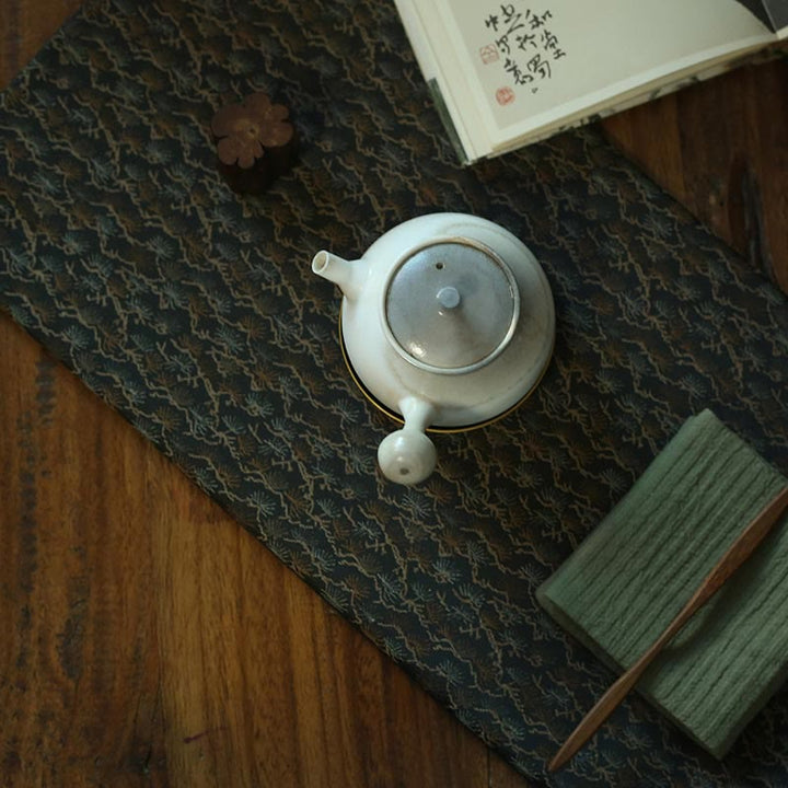 Dessous de verre élégant à motif de brocart floral pour tasse à thé