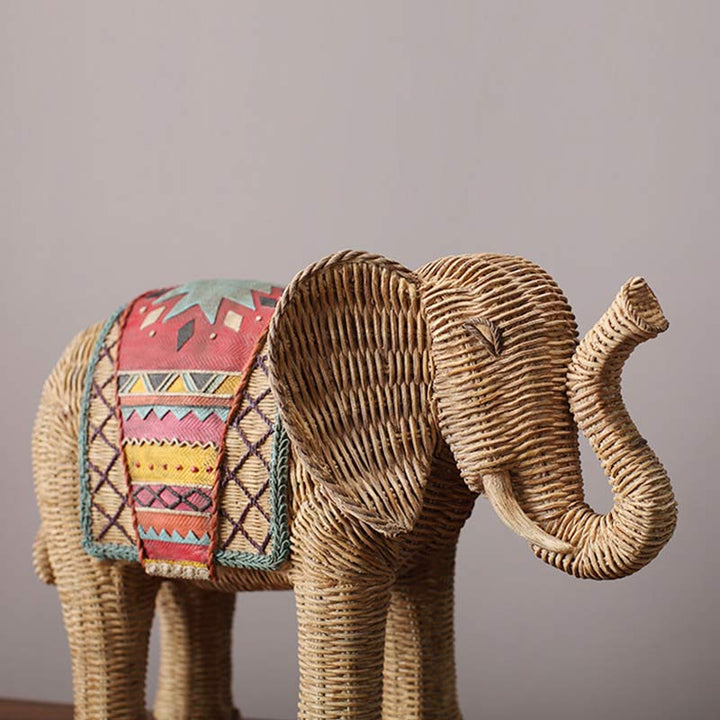 Éléphant en résine Sagesse Richesse Décoration de la maison